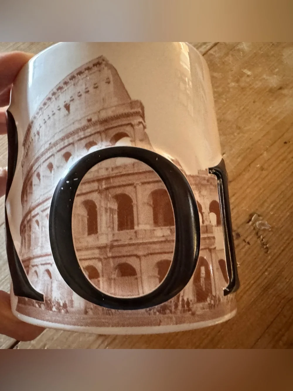 Starbucks Roma White Ceramic Mug with Black Logo - White
